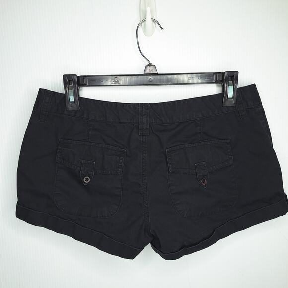 Vintage Y2K Anchor Blue Shorts 7 Low Rise Micro Mini Chino Preppy Flap Pockets - Picture 9 of 9